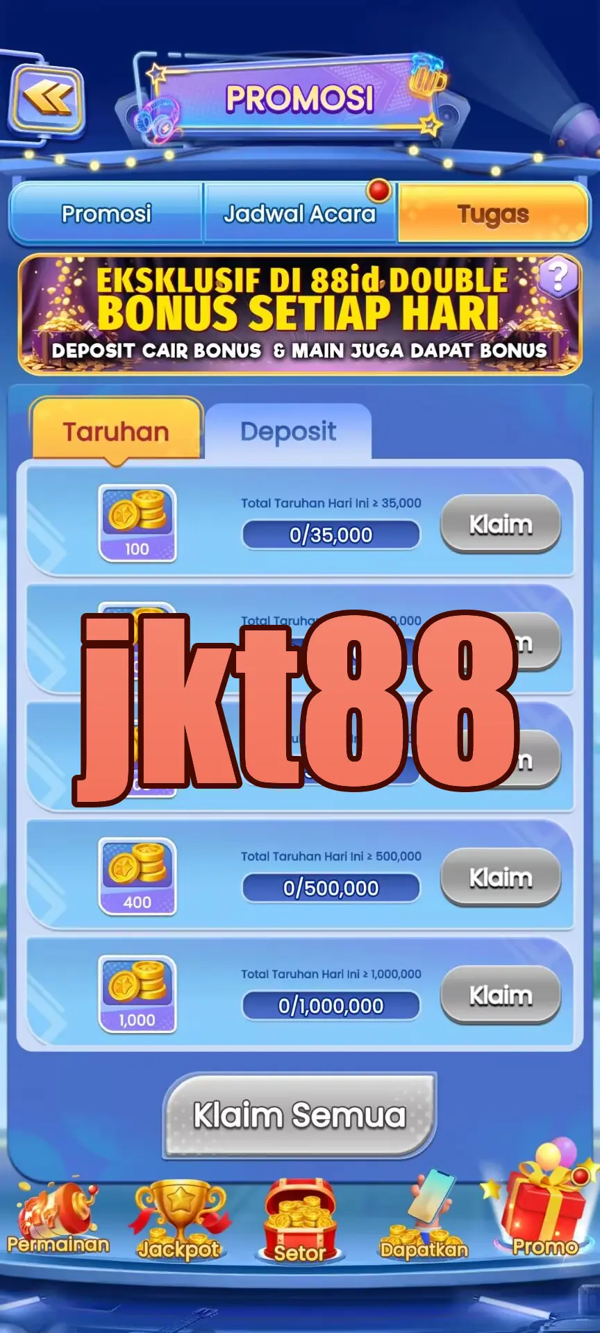 jkt88 Tangkapan Layar Resmi APK
